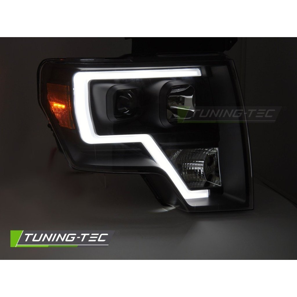 Přední světla s LED BAR pro FORD F150 MK12 2008-2014 černá