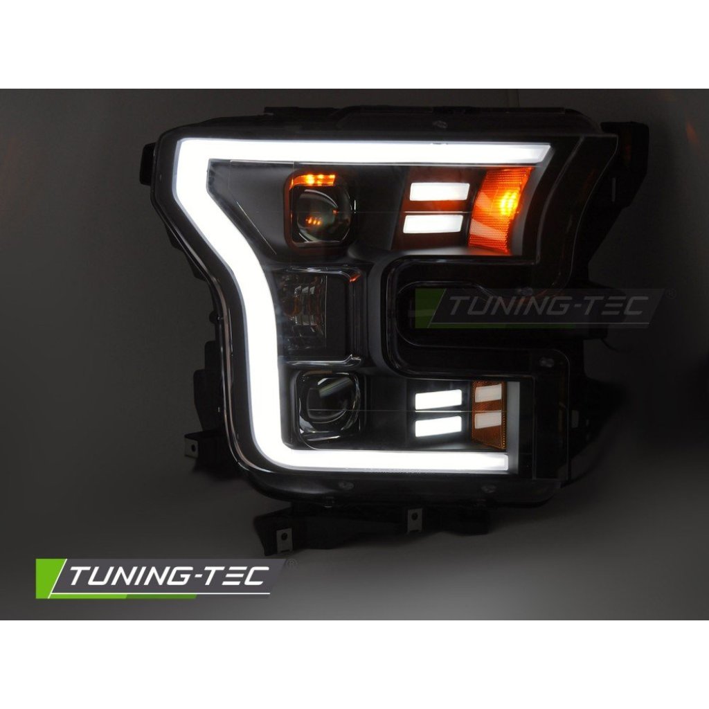 Přední světla s LED BAR pro FORD F150 MK13 2014-2017 černá