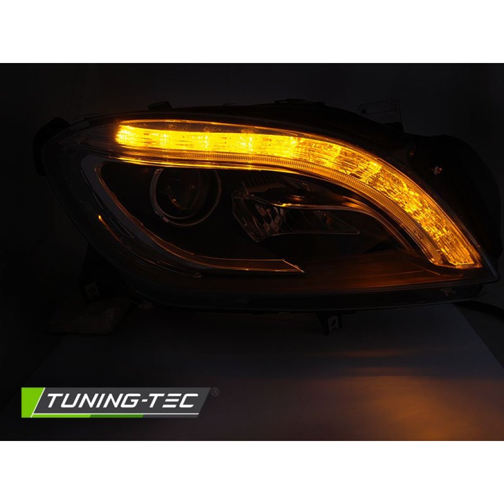Přední světla s LED blinkrem, Mercedes-Benz M W166 2011-2015 černá