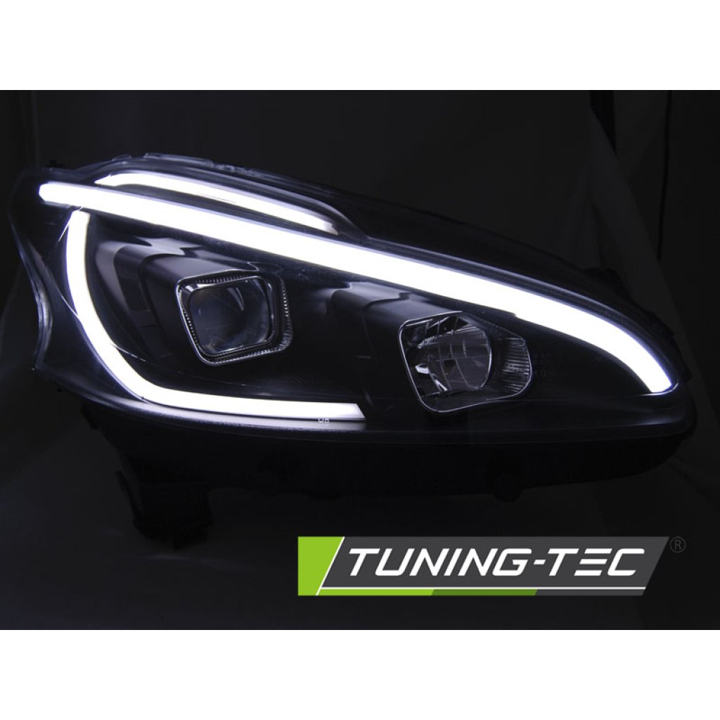Přední světla s LED denními světly Peugeot 208 12-15 černá