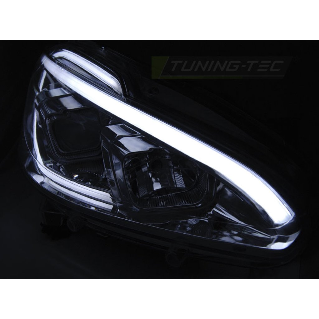 Přední světla s LED denními světly Peugeot 208 12-15 chrom