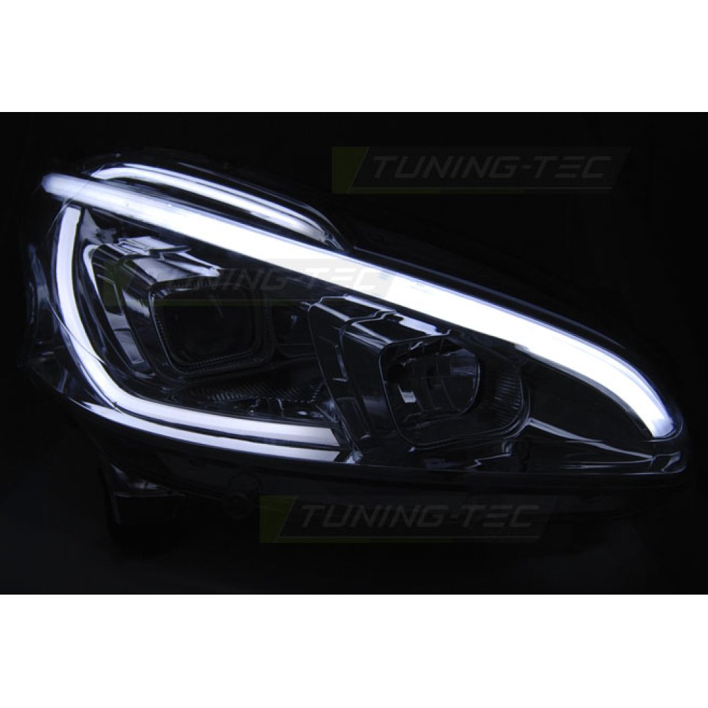 Přední světla s LED denními světly Peugeot 208 12-15 chrom