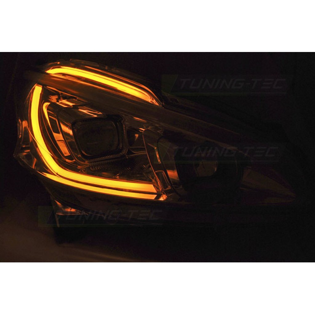 Přední světla s LED denními světly Peugeot 208 12-15 chrom