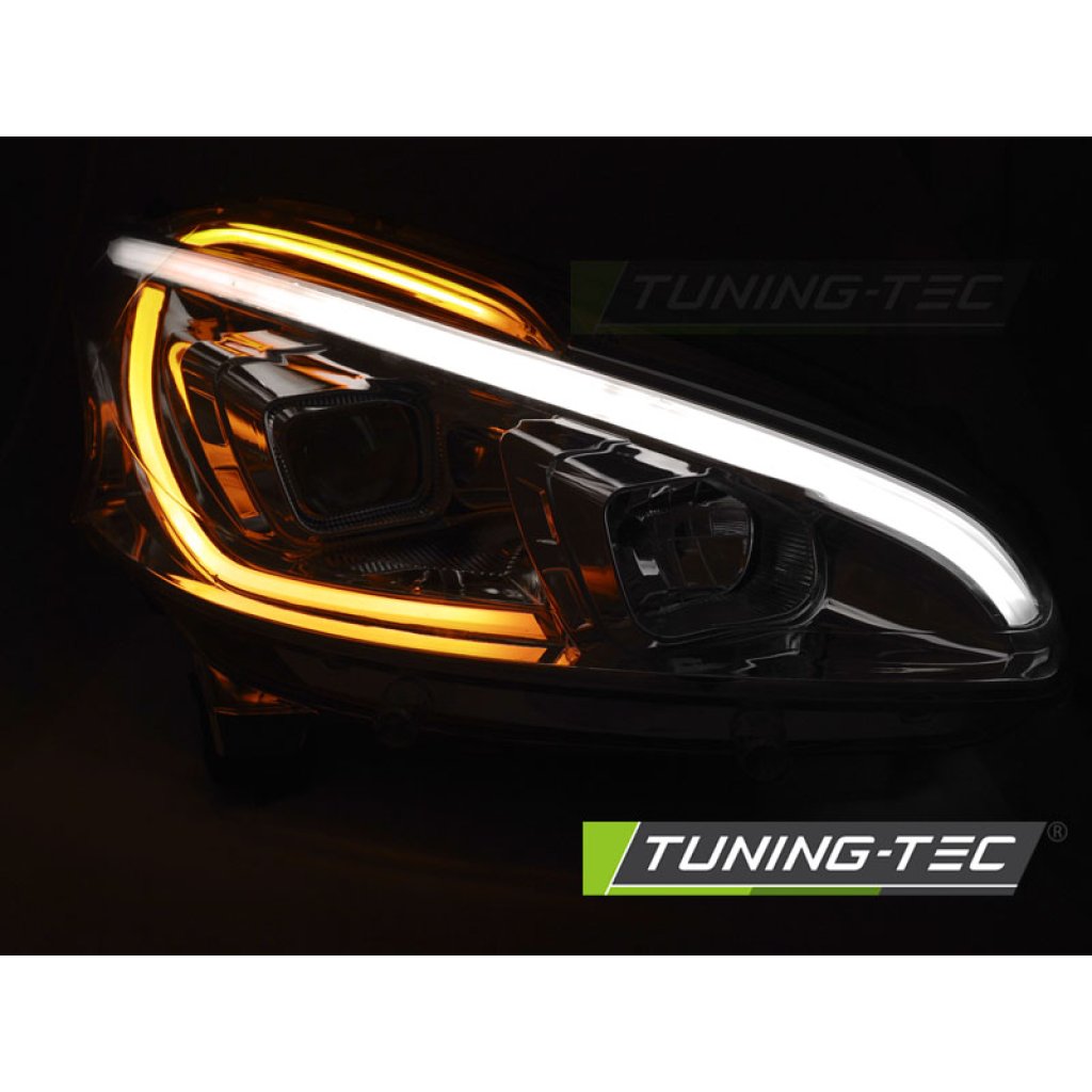 Přední světla s LED denními světly Peugeot 208 12-15 chrom