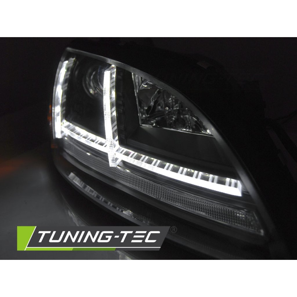 Přední světla s LED denními světly SEQ AUDI TT 8J 06-10 xenon AFS černá