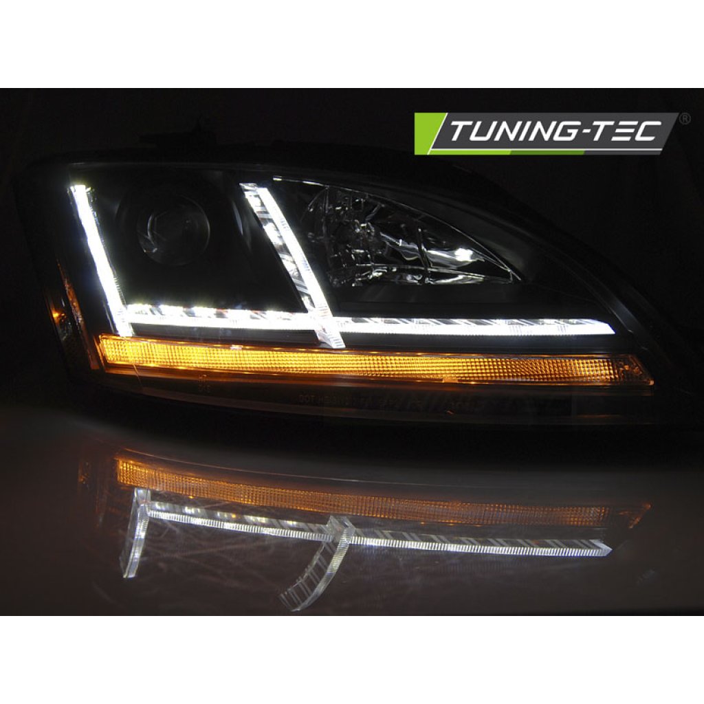 Přední světla s LED denními světly SEQ AUDI TT 8J 06-10 xenon AFS černá