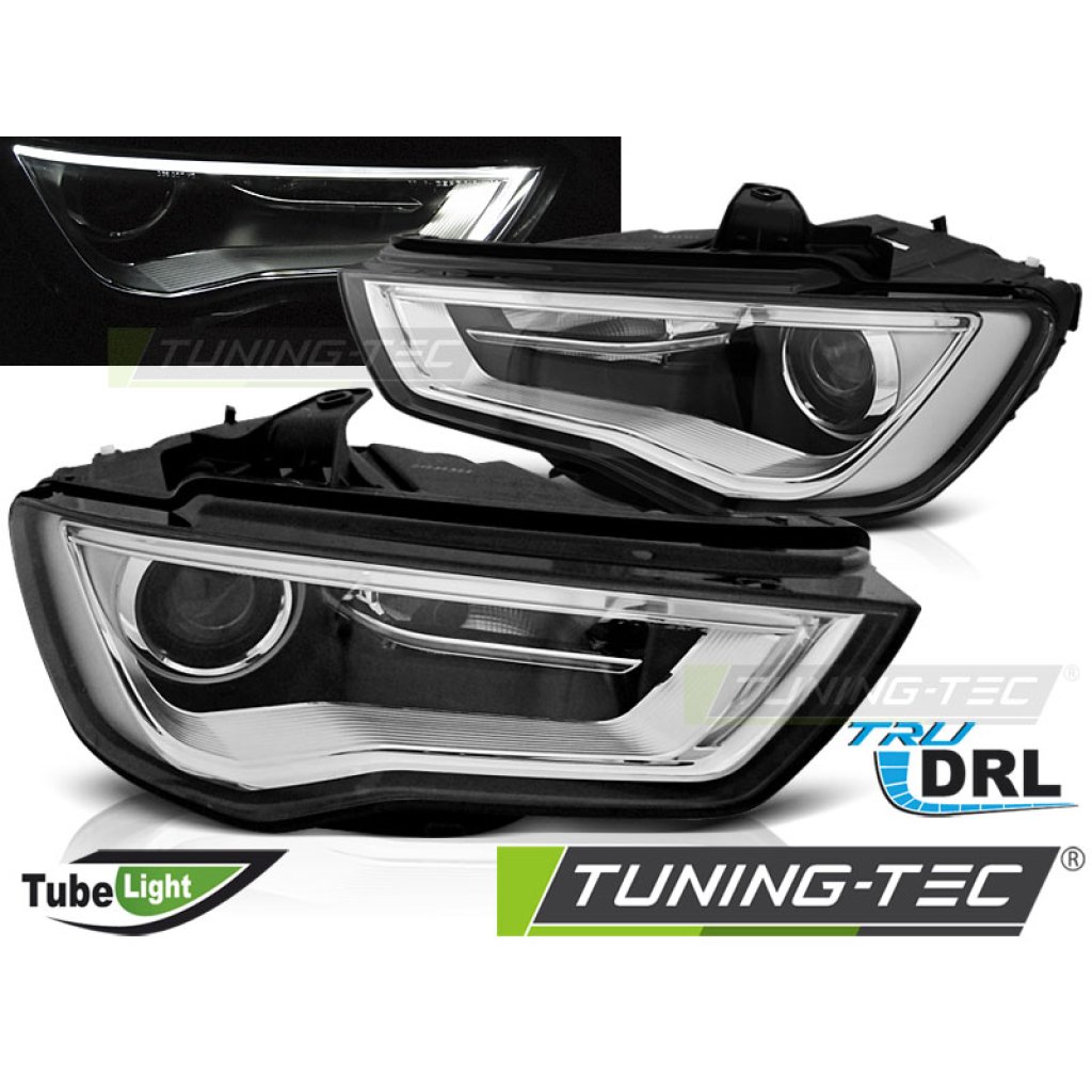 Přední světla s LED denními světly TubeLight Audi A3 8V 12-16 černá
