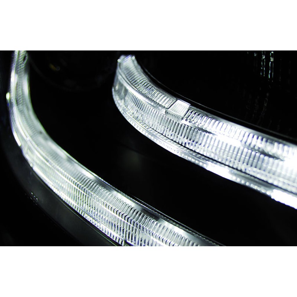 Přední světla s LED denními světly TubeLight Audi A4 B8 08-11 xenon černá