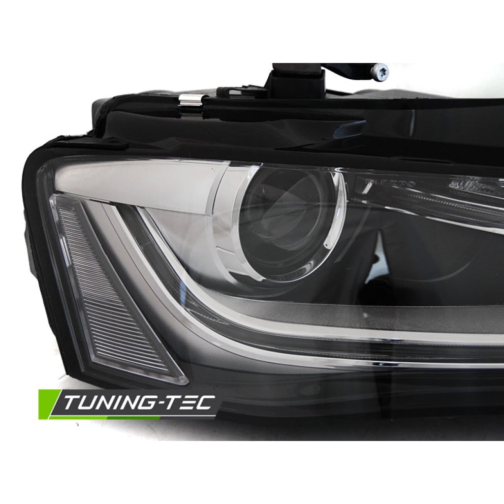 Přední světla s LED denními světly TubeLight Audi A4 B8 12-15 černá