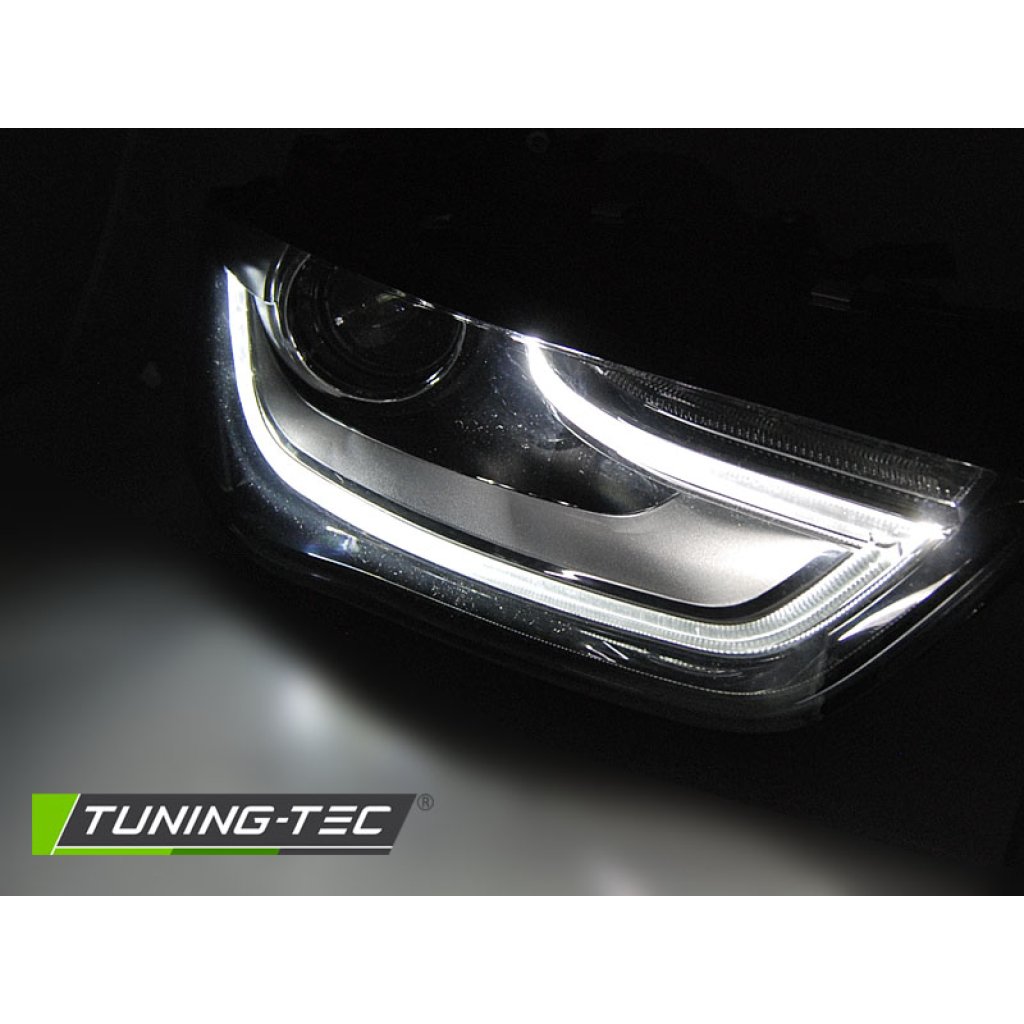 Přední světla s LED denními světly TubeLight Audi A4 B8 12-15 černá
