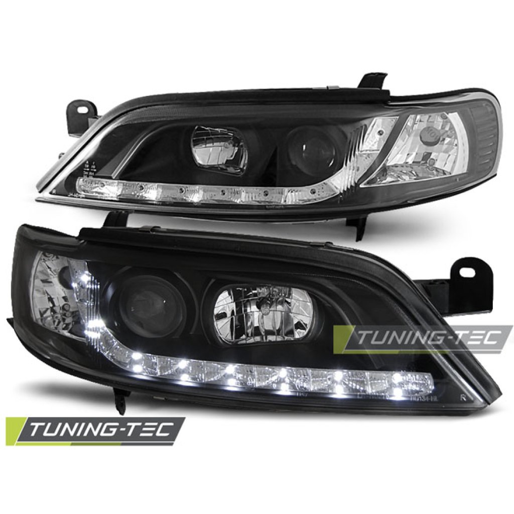 Přední světla s LED Devil eyes Opel Vectra B černá 99-02