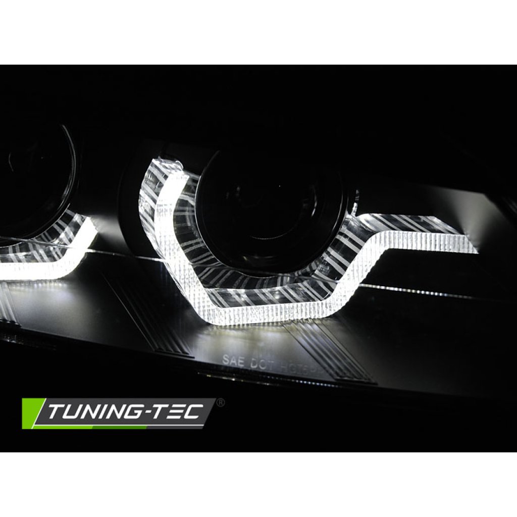 Přední světla s LED dynamickým blinkrem, 3D LED Angel Eyes DRL BMW Z4 E89 09-13 xenon AFS černá
