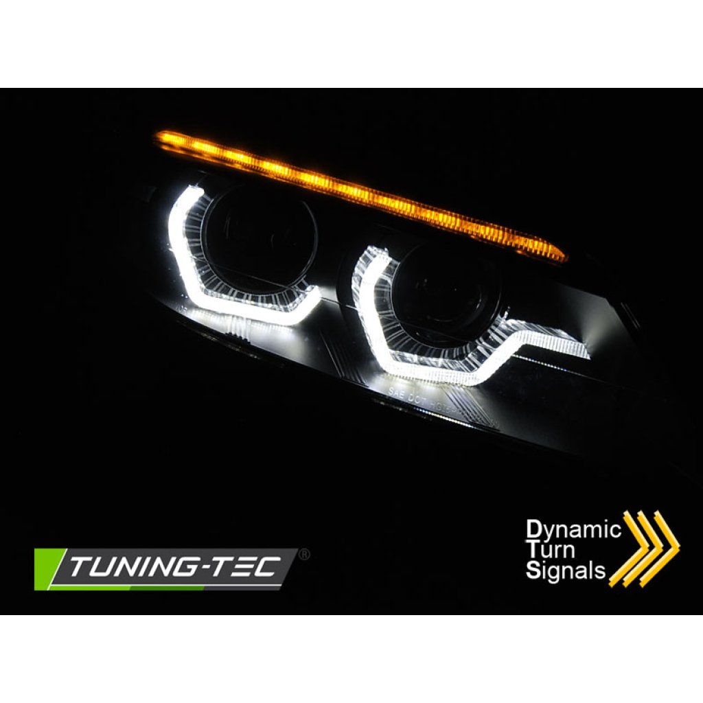 Přední světla s LED dynamickým blinkrem, 3D LED Angel Eyes DRL BMW Z4 E89 09-13 xenon AFS černá