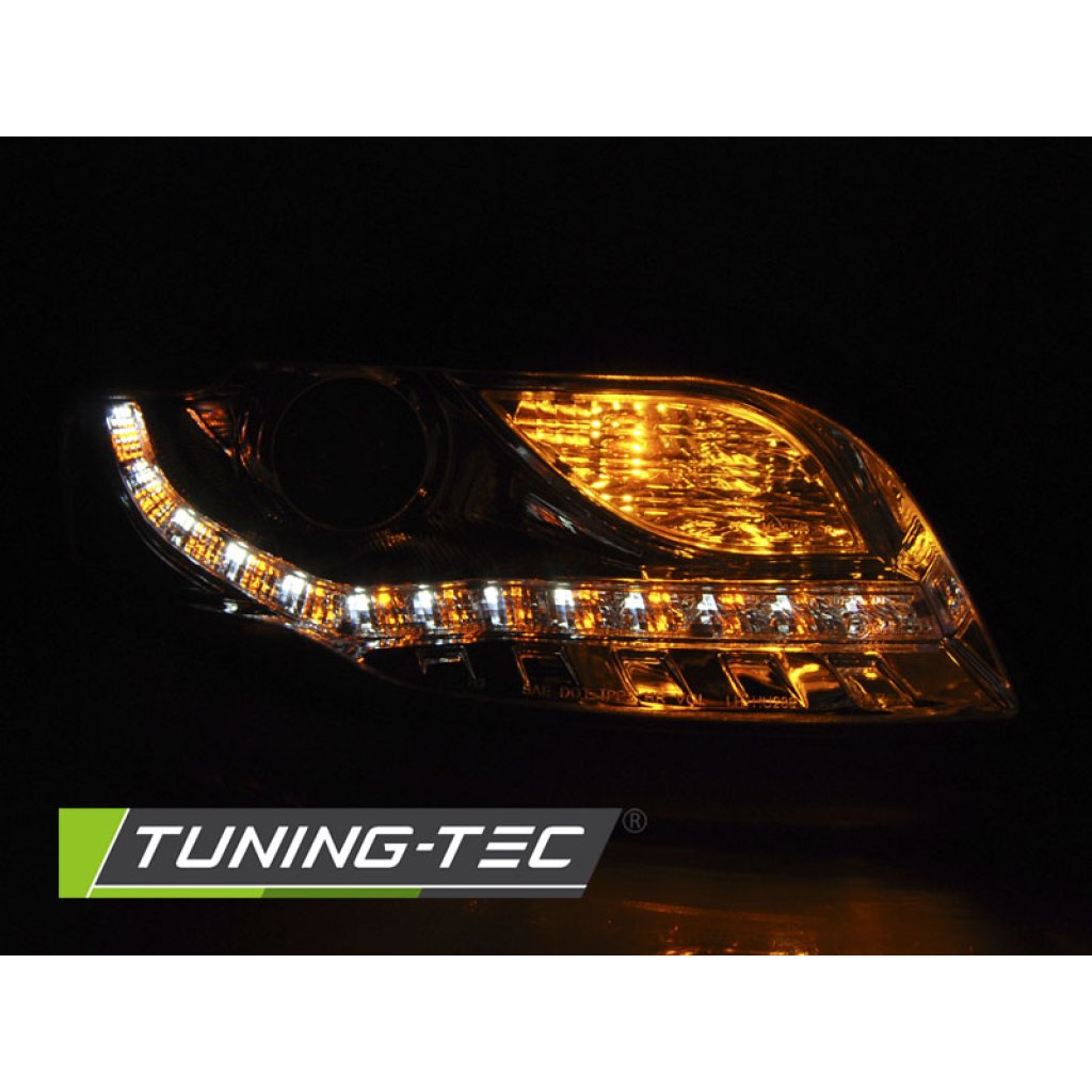 Přední světla s LED, LED blinkr AUDI A4 B7 04-08 chromová