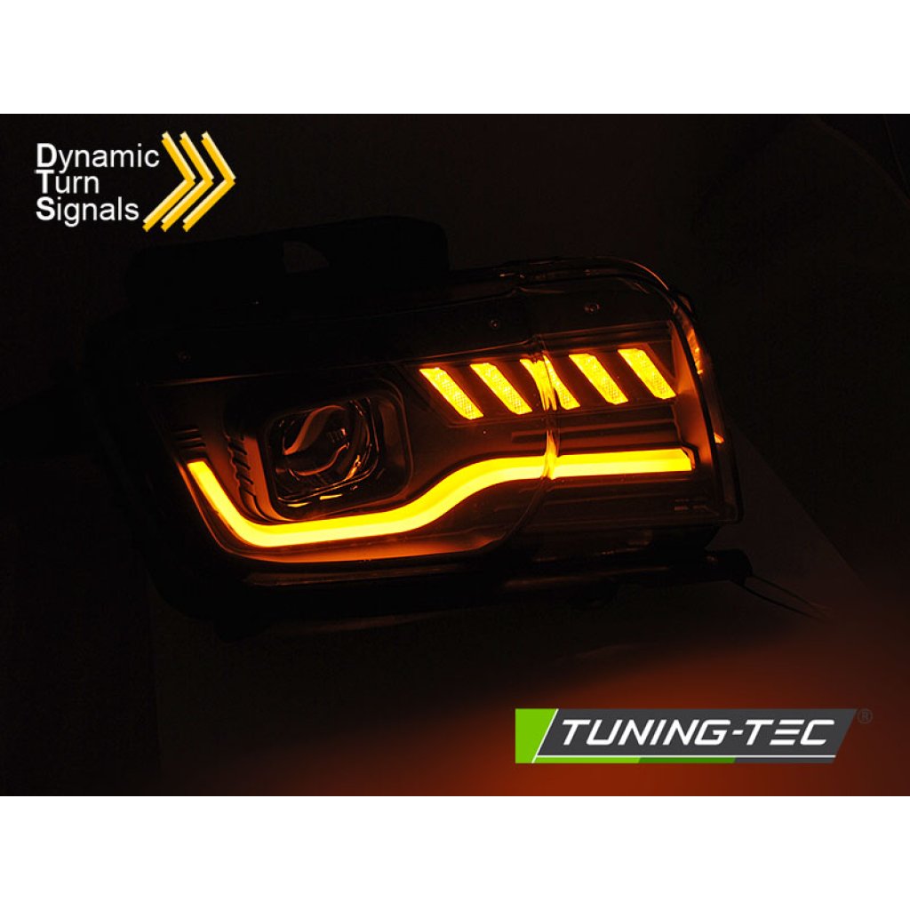 Přední světla s LED, LED dynamickým blinkrem Chevrolet Camaro 09-13 černá