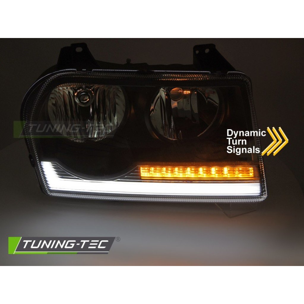 Přední světla s LED pro CHRYSLER 300 2005-2008 černá