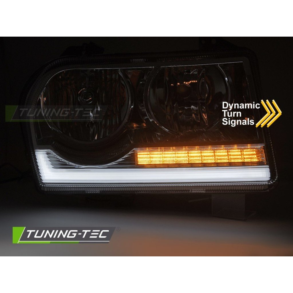 Přední světla s LED pro CHRYSLER 300 2005-2008 chromová