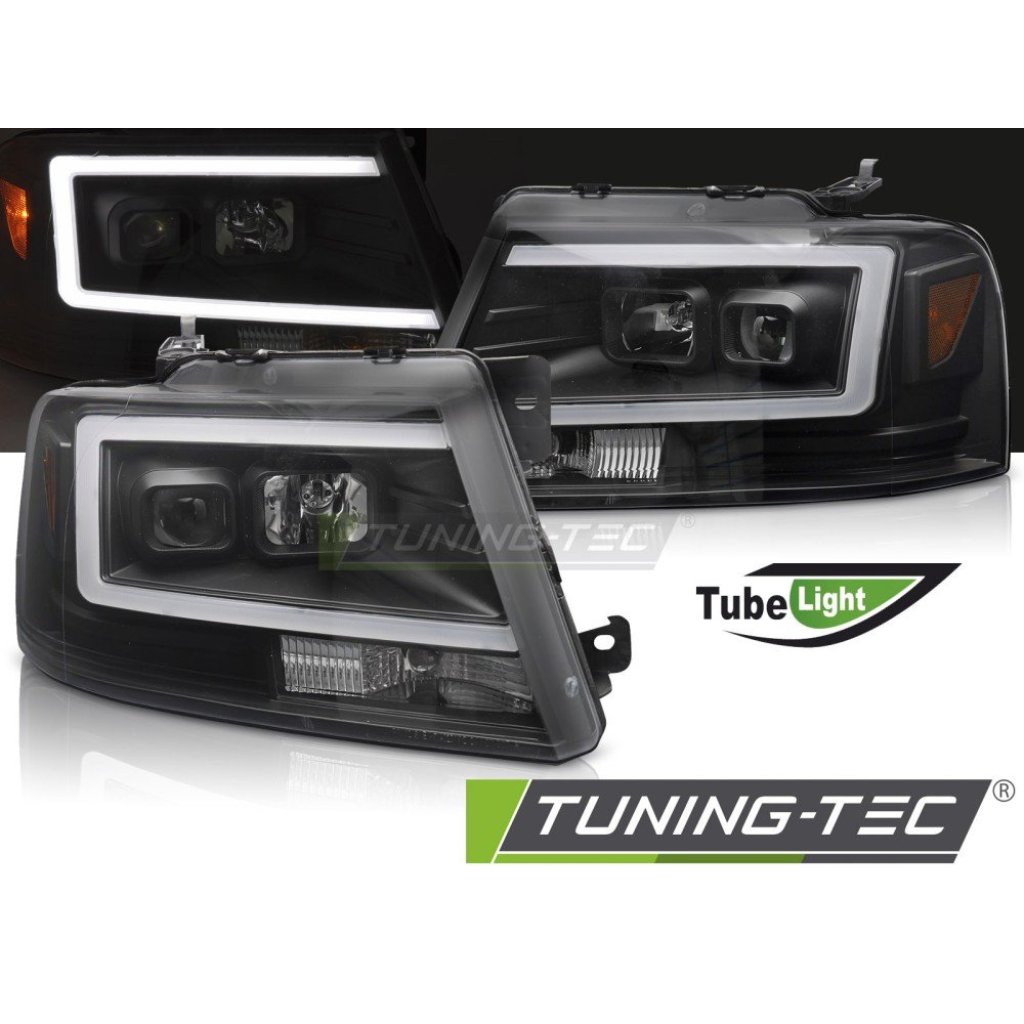 Přední světla s LED pro Ford F150 MK11 2004-2008 černá