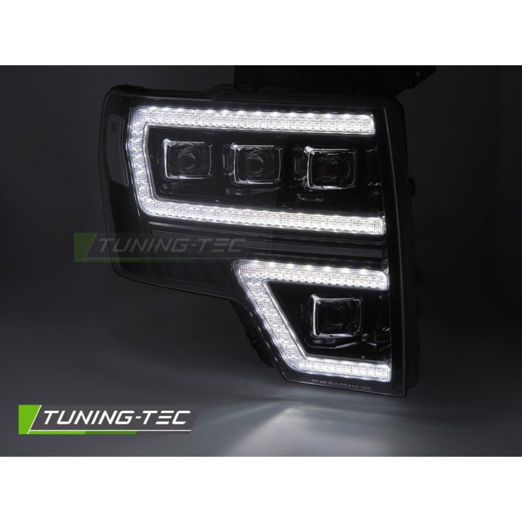 Přední světla s LED pro Ford F150 MK12 2008-2014 černá