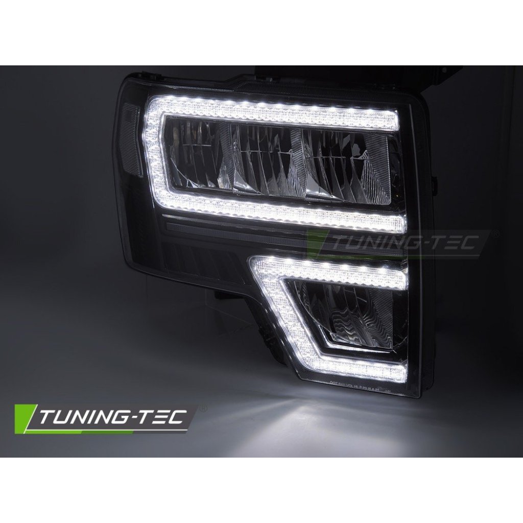 Přední světla s LED pro Ford F150 MK12 2008-2014 černá