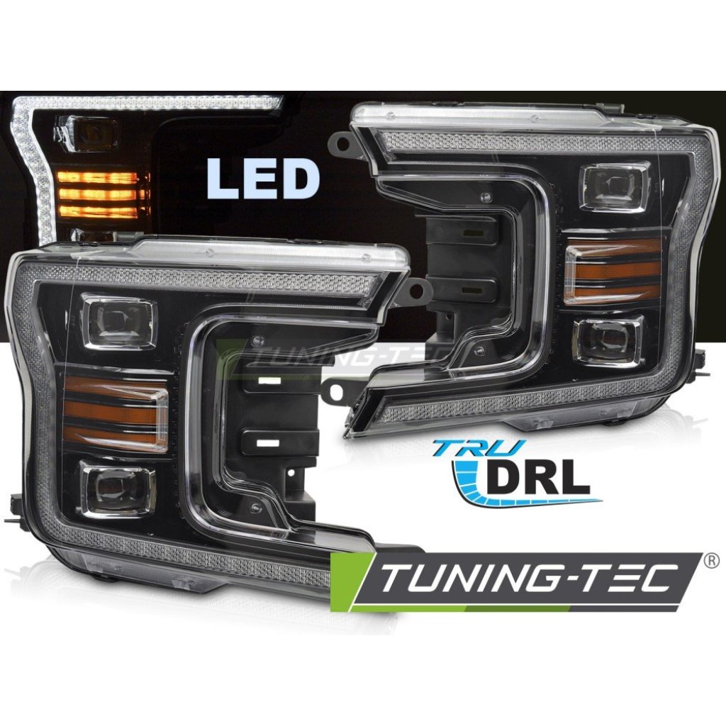 Přední světla s LED pro Ford F150 MK13 2017-2020 černá