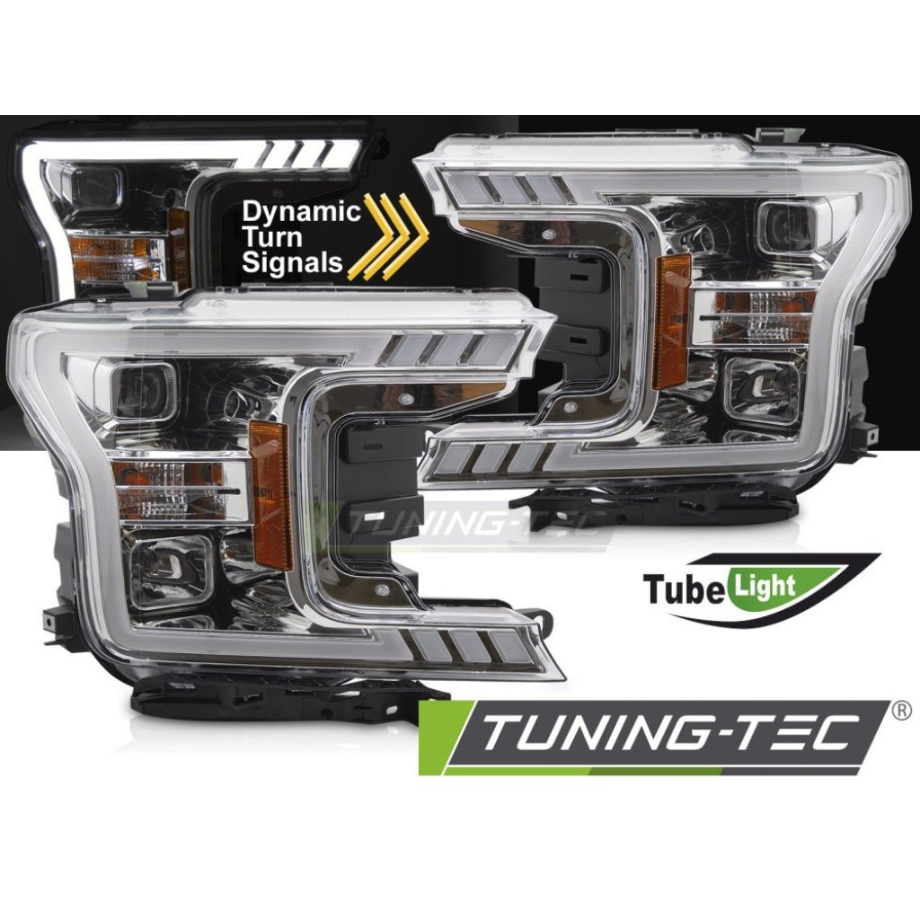 Přední světla s LED pro FORD F150 MK13 2017-2020 chrom