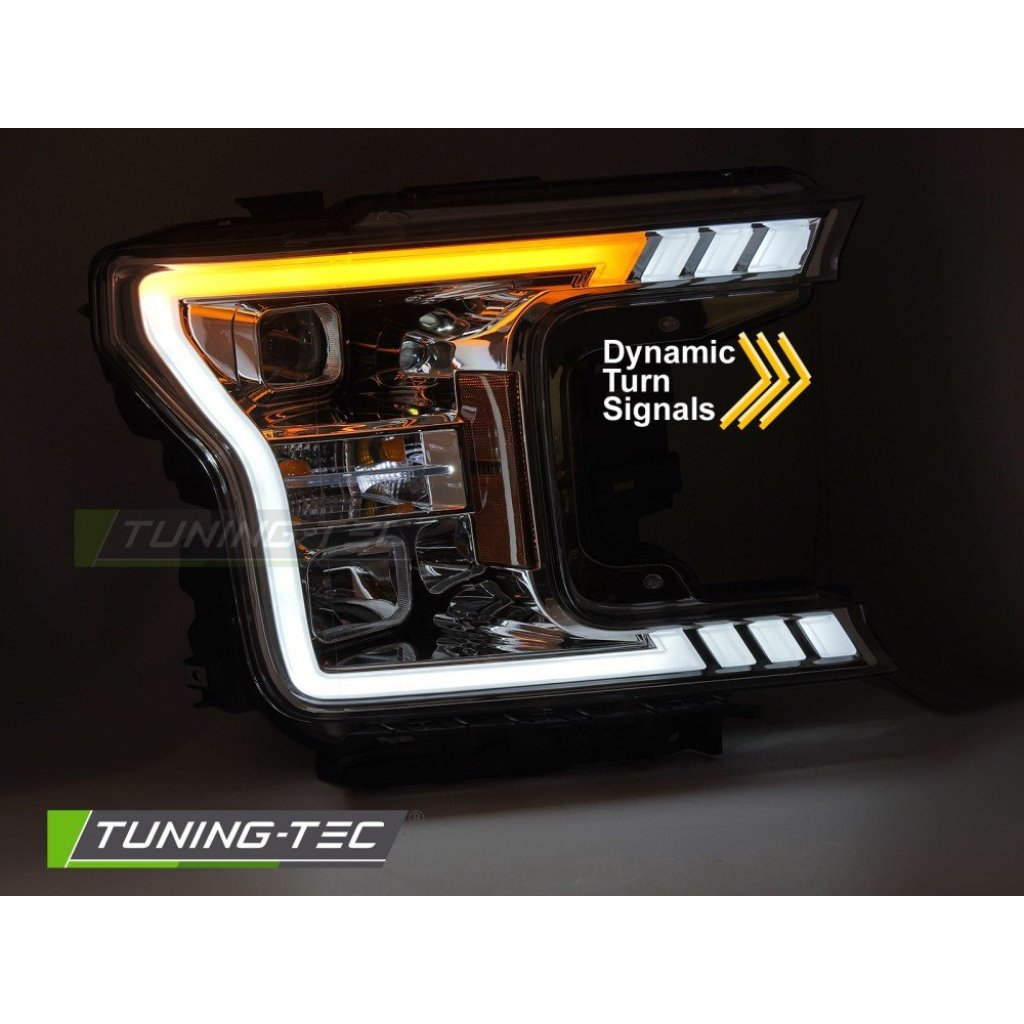 Přední světla s LED pro FORD F150 MK13 2017-2020 chrom