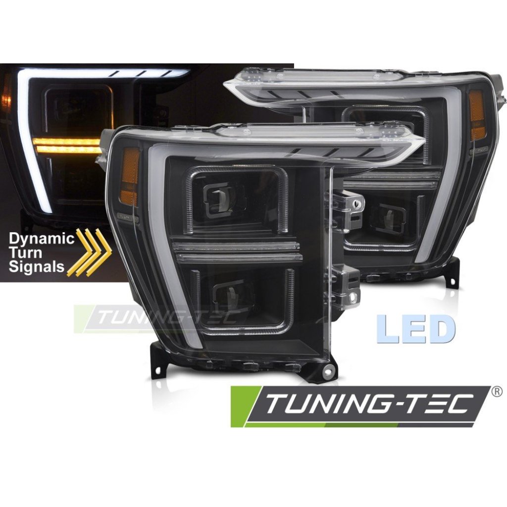 Přední světla s LED pro Ford F150 MK13 2020-2023 černá