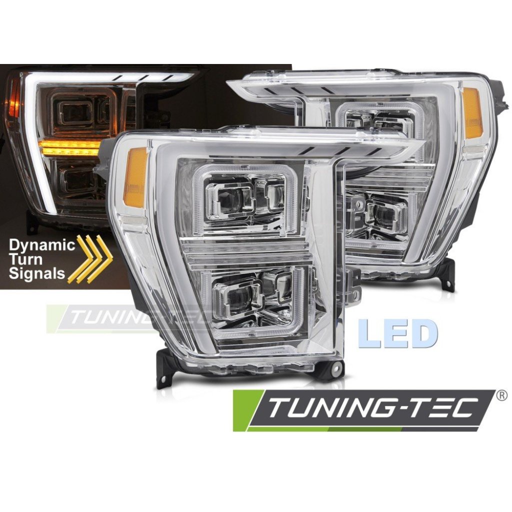 Přední světla s LED pro Ford F150 MK13 2020-2023 chromová