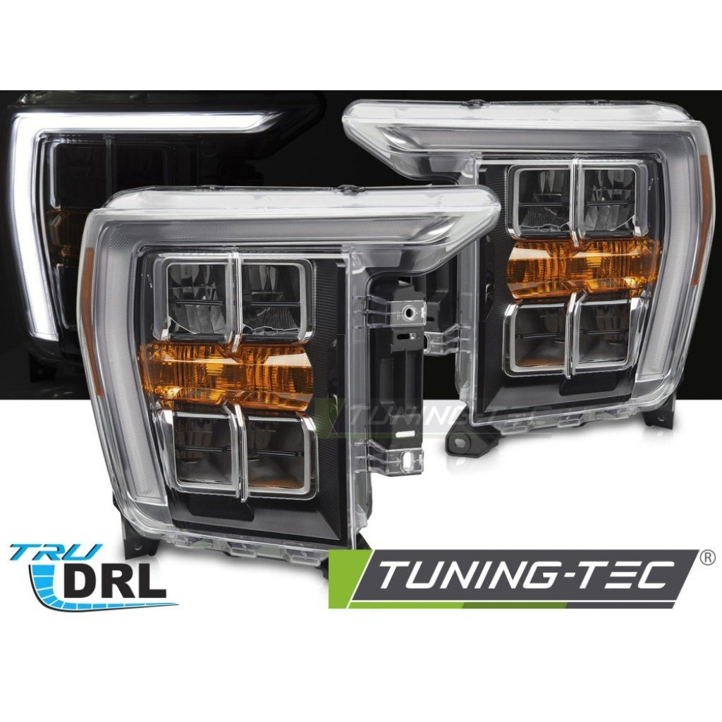 Přední světla s LED pro Ford F150 MK14 2020-2023 černá