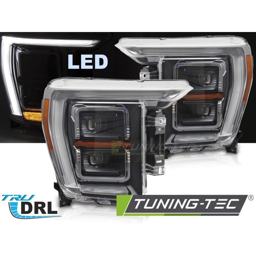 Přední světla s LED pro Ford F150 MK14 2020-2023 černá