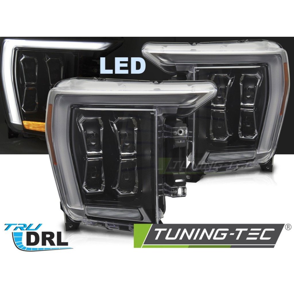 Přední světla s LED pro Ford F150 MK14 2020-2023 černá