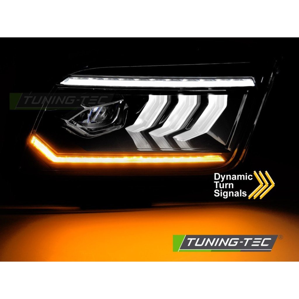 Přední světla s LED pro FORD MUSTANG 2004-2009 černá