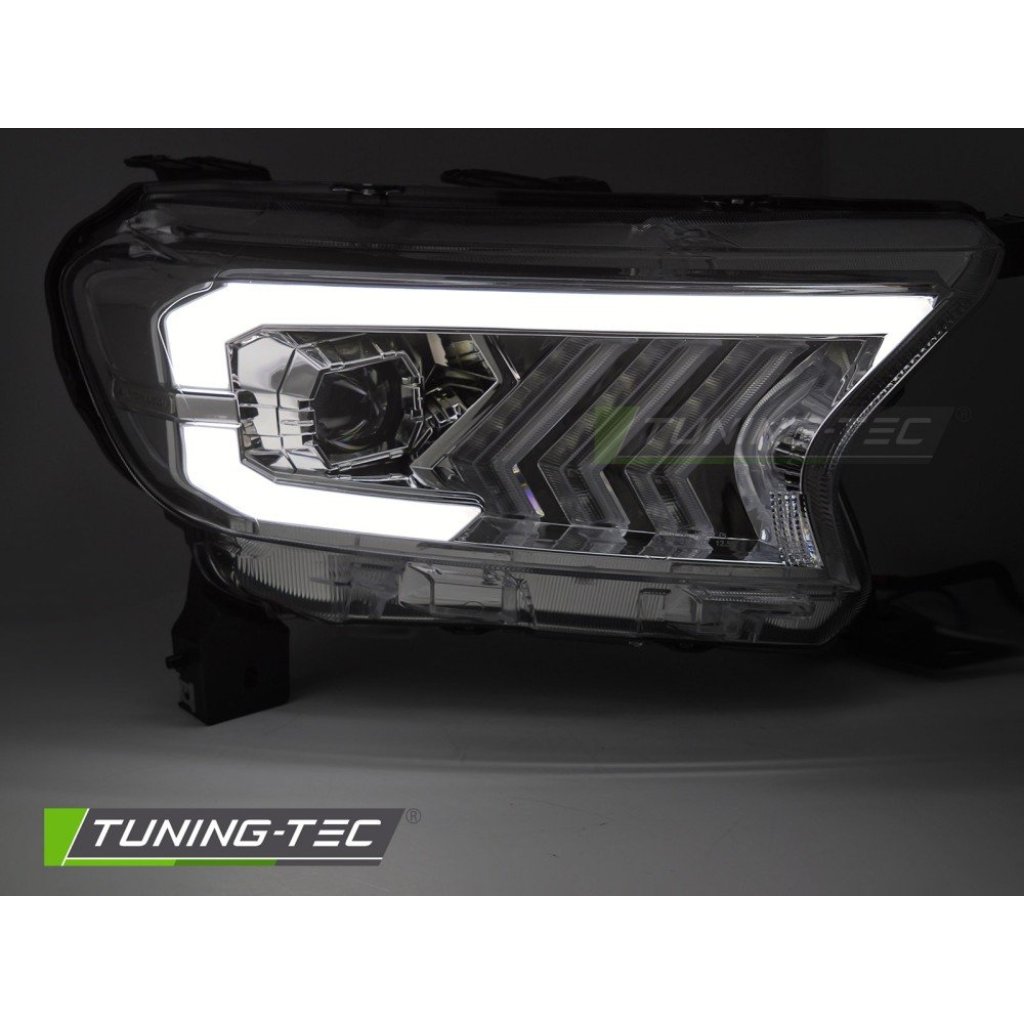 Přední světla s LED pro FORD RANGER V 2016-2022 chrom