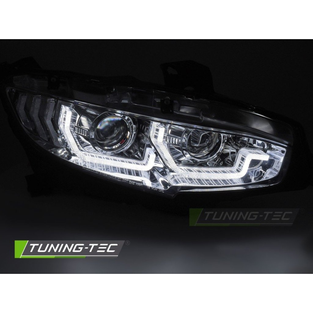 Přední světla s LED pro HONDA CIVIC X 2016-2021 chromová