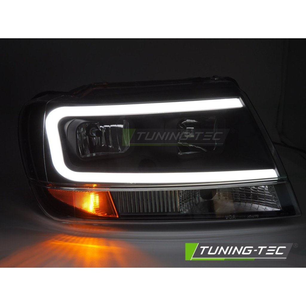 Přední světla s LED pro JEEP GRAND CHEROKEE 1999-2005 černá
