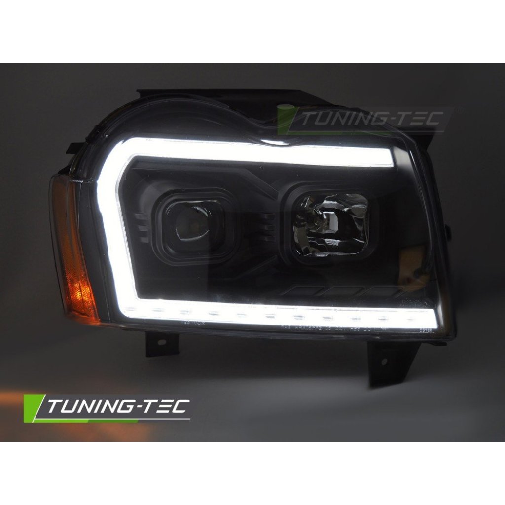 Přední světla s LED pro JEEP GRAND CHEROKEE 2005-2008 černé