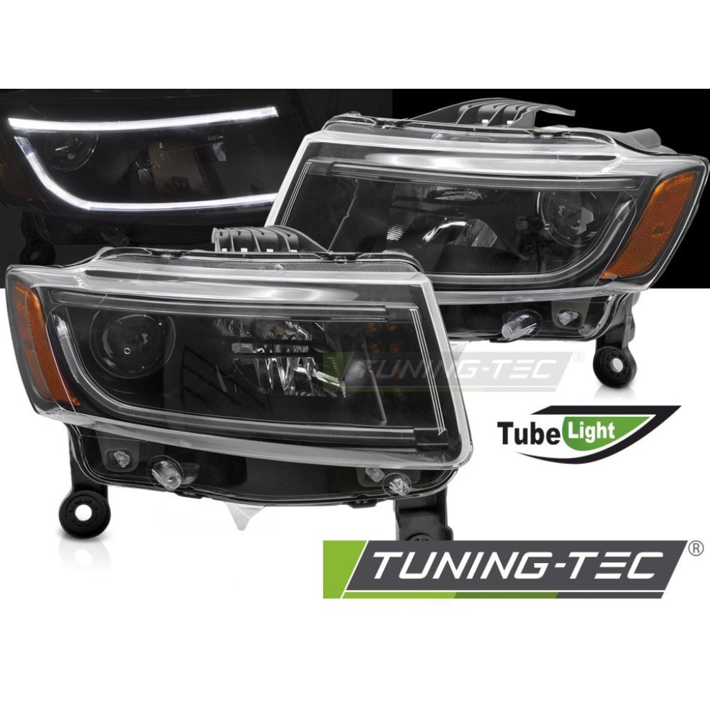 Přední světla s LED pro JEEP GRAND CHEROKEE 2014-2016 černá
