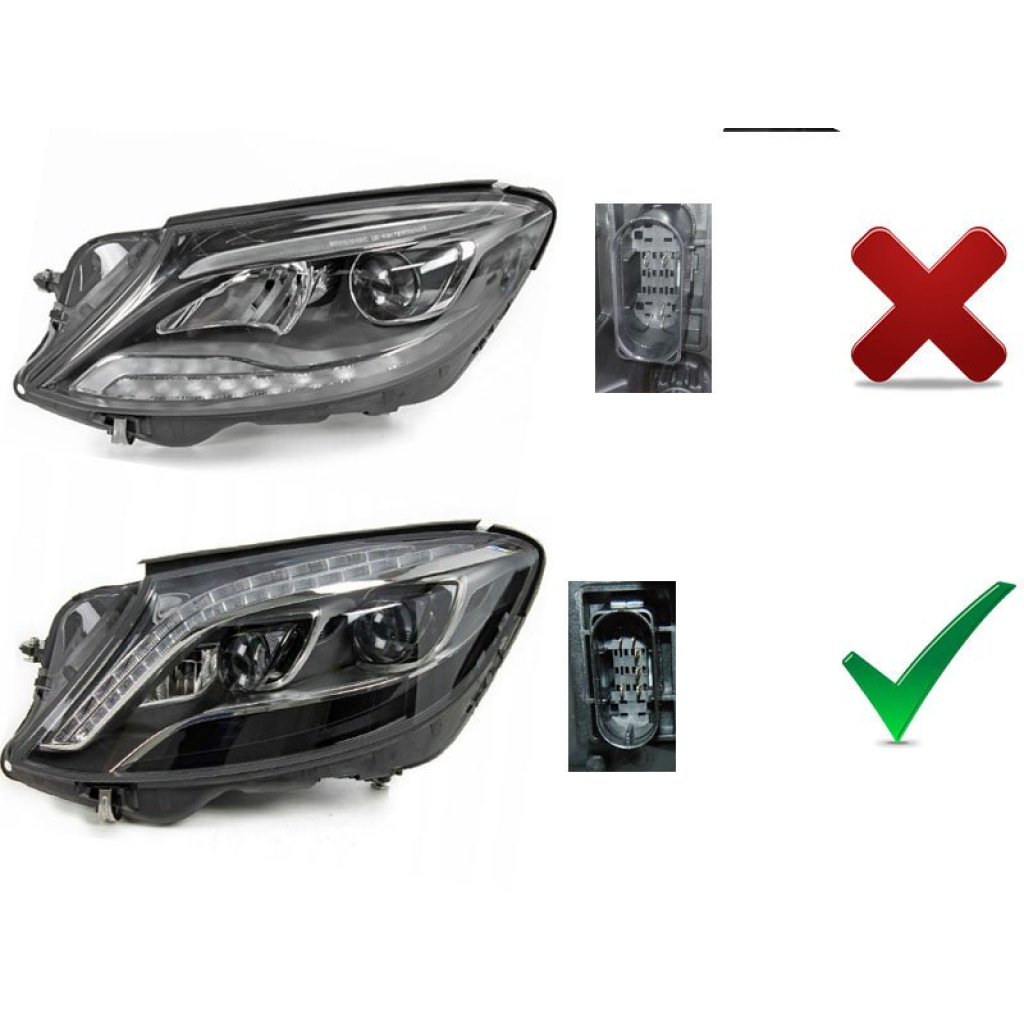 Přední světla s LED pro Mercedes-Benz S W222 2013-2017 černá