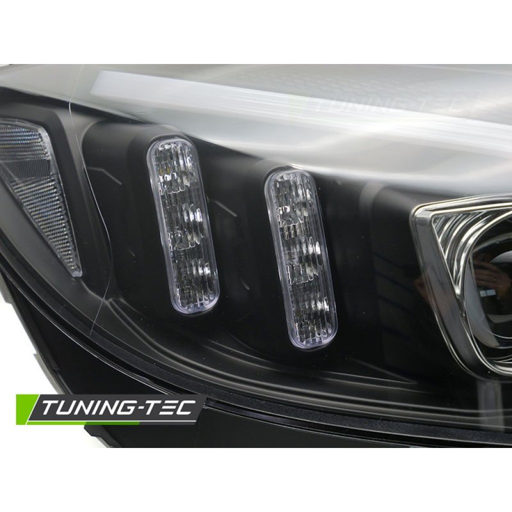 Přední světla s LED pro MERCEDES-BENZ W205 2014-2018 černá