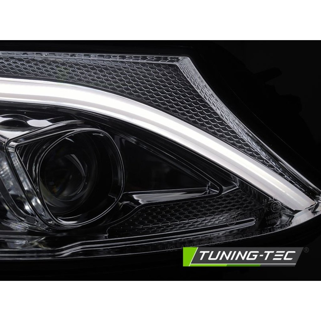 Přední světla s LED pro MERCEDES-BENZ W205 2014-2018 chromová