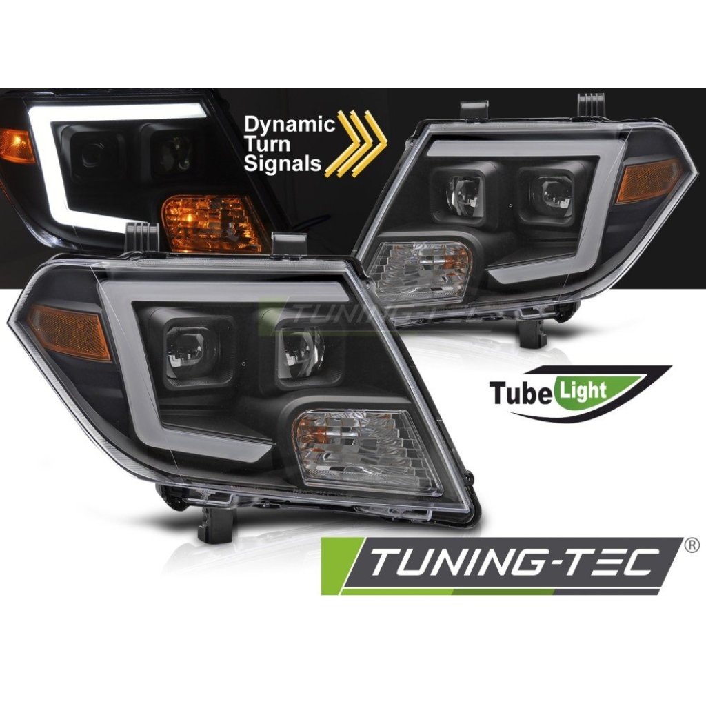 Přední světla s LED pro NISSAN FRONTIER 2010-2014 černá