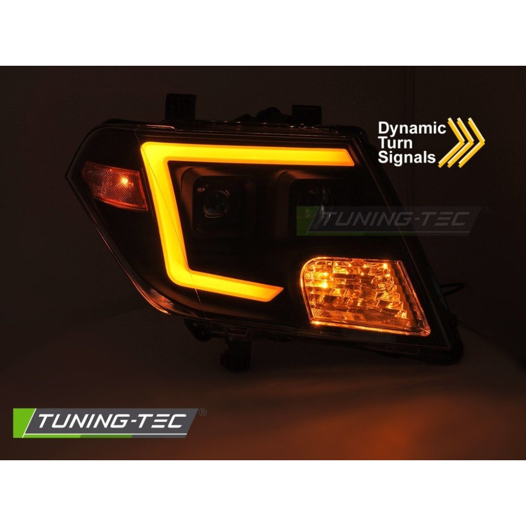 Přední světla s LED pro NISSAN FRONTIER 2010-2014 černá