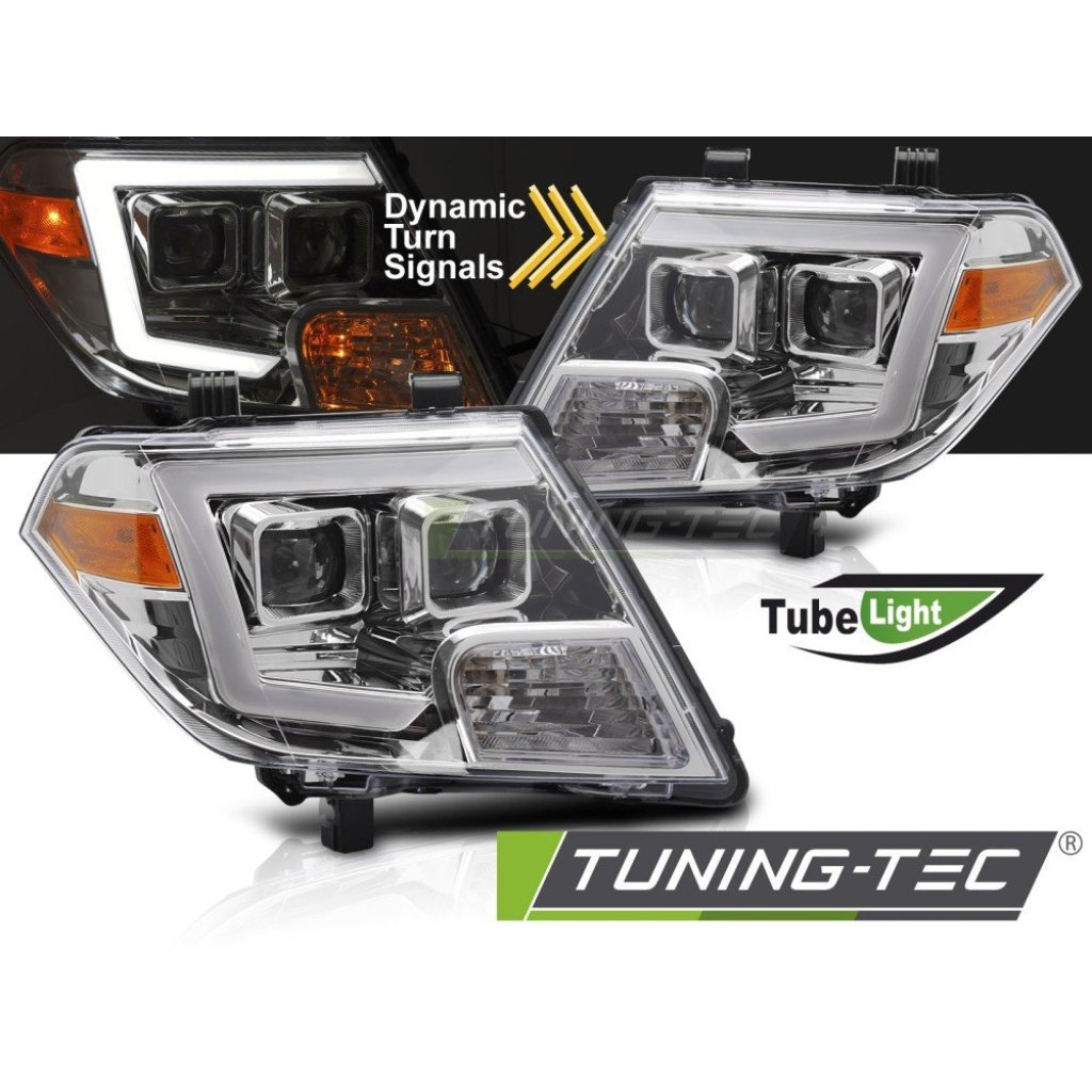 Přední světla s LED pro NISSAN FRONTIER 2010-2014 chromová