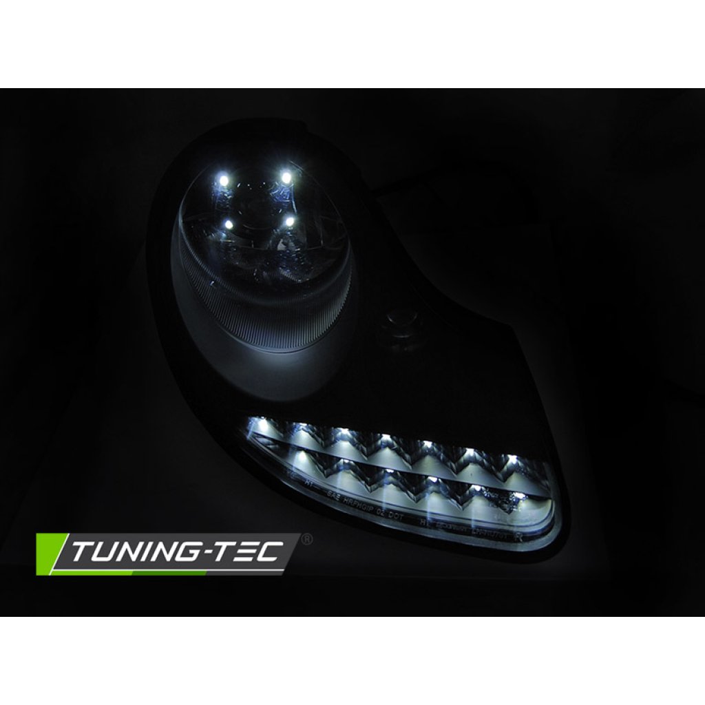 Přední světla s LED pro Porsche Boxter 911 996 96-04 černá matná