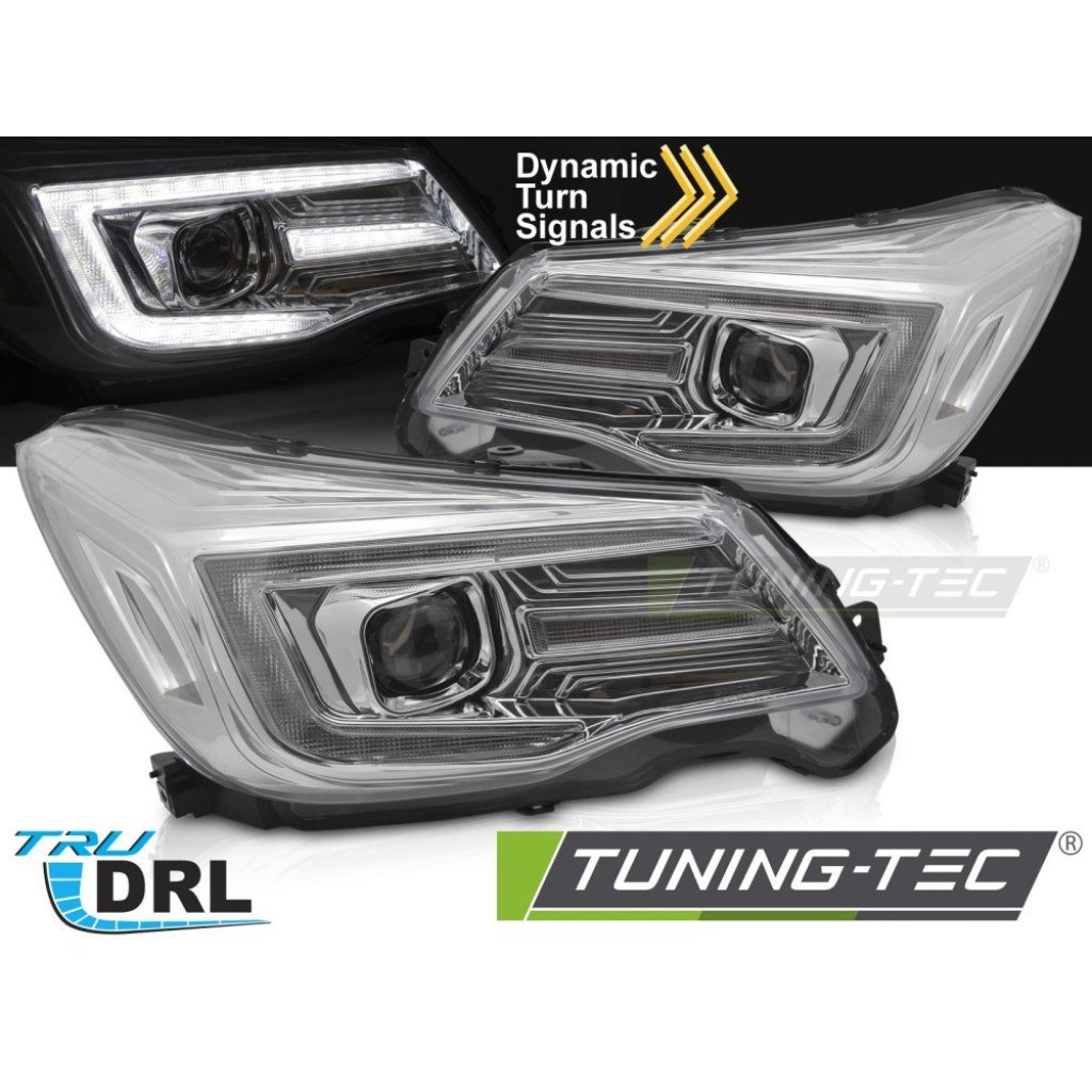 Přední světla s LED pro SUBARU FORESTER IV 2013-2018 chromová