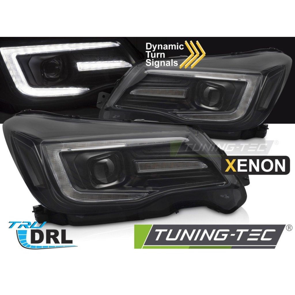 Přední světla s LED pro SUBARU FORESTER IV 2013-2018 xenon černá