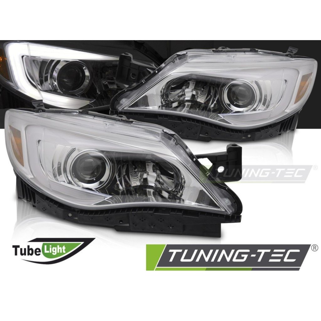 Přední světla s LED pro SUBARU WRX 2008-2014 chromová