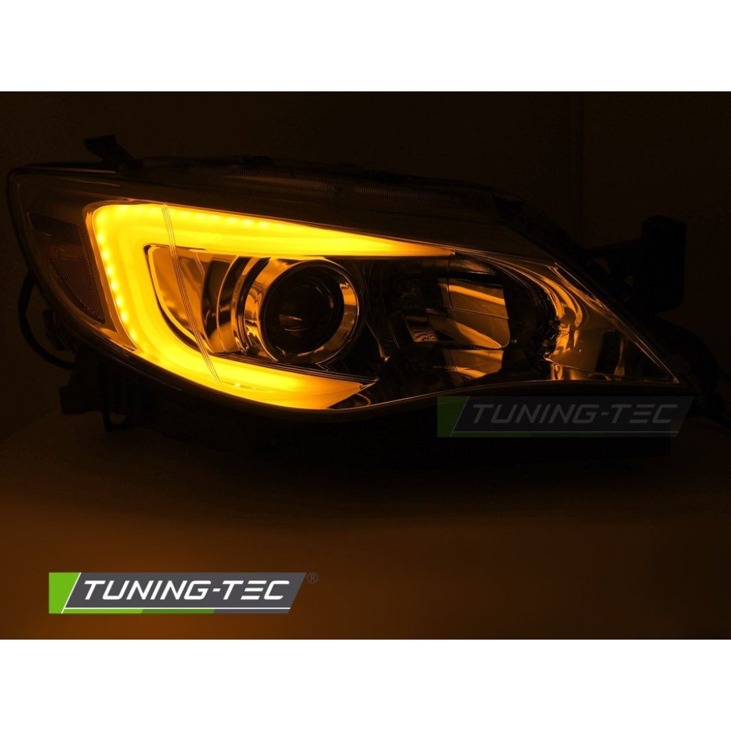 Přední světla s LED pro SUBARU WRX 2008-2014 chromová