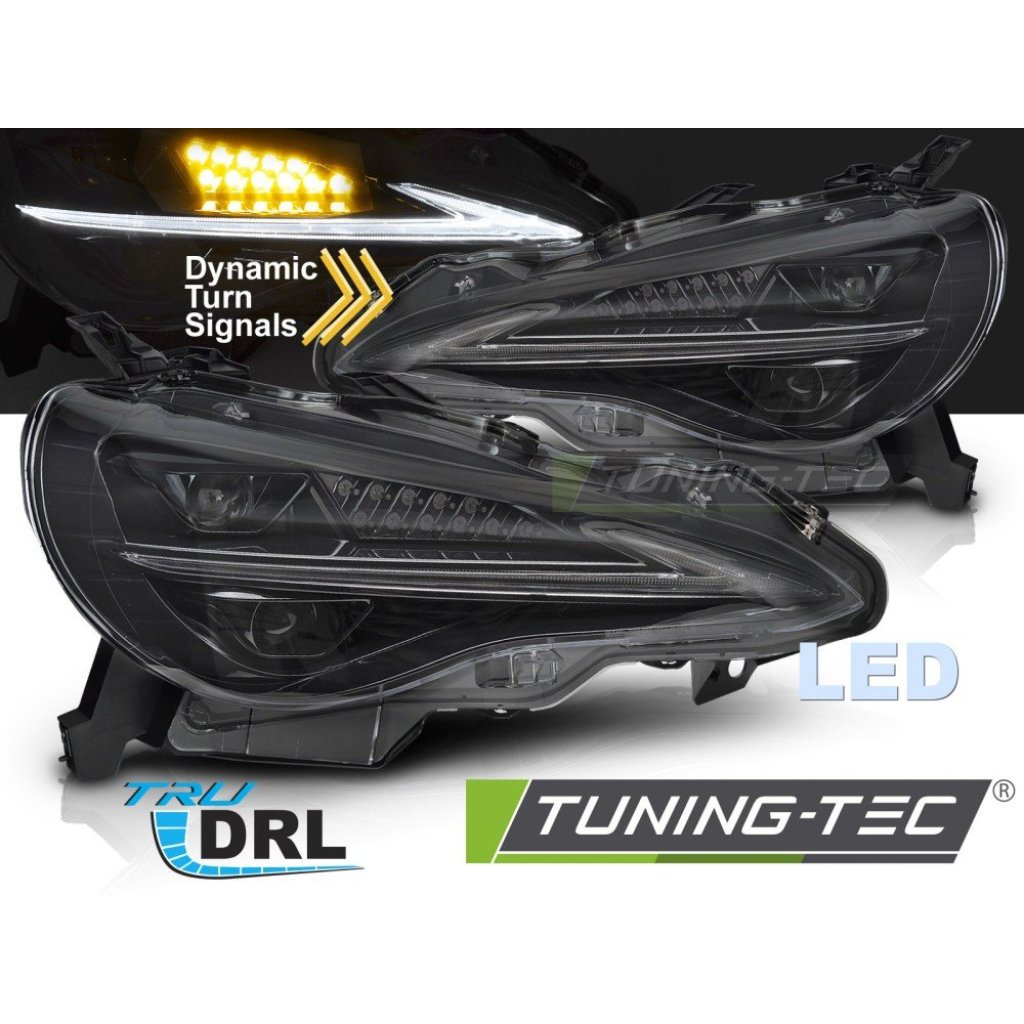 Přední světla s LED pro TOYOTA GT86 2012-2021 černá